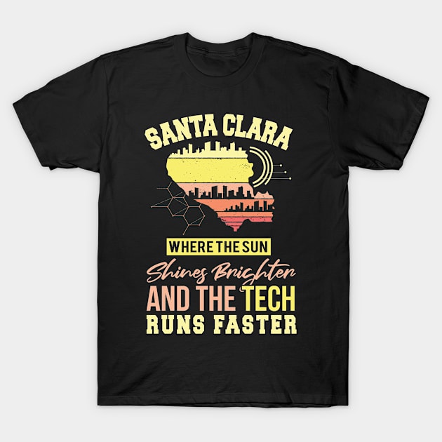 Santa Clara San Francisco United States Design T-Shirt by Realfashion